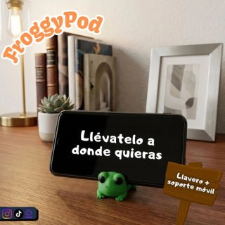 FroggyPod - Llavero soporte para Móvil