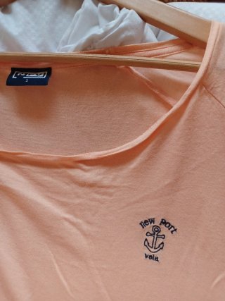 Camiseta manga francesa t S-M naranja