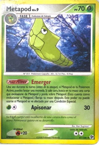 Metapod 47/106 Pokémon TCG Grandes Encuentros 2008