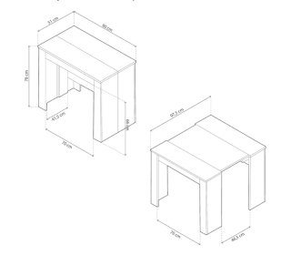 Mesa Comedor Extensible Blanca