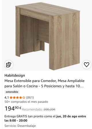 Mesa Comedor Extensible Blanca
