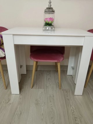 Mesa Comedor Extensible Blanca