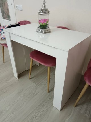 Mesa Comedor Extensible Blanca