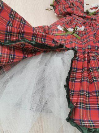 Vestidos de Navidad a cuadros para niñas