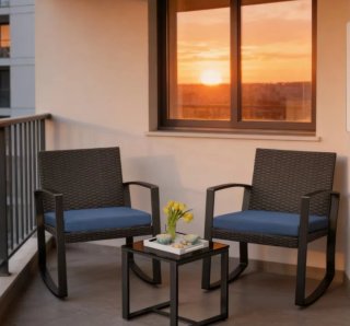 Conjunto 2 Sillones  + Mesa Exterior