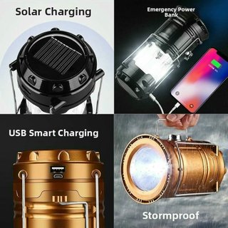 Linterna LED 6 en 1 con Ventilador Recargable USB