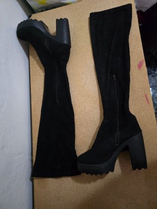 Botas altas negras tacón plataforma