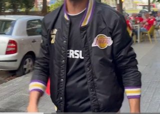 Chaqueta Lakers NBA Negra y Morada