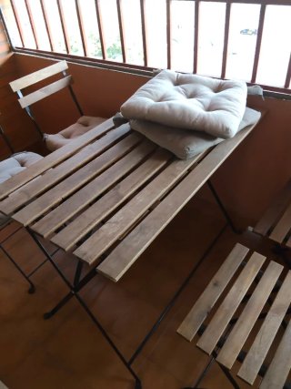 IKEA TÄRNÖ – mesa con 4 sillas. Exterior. Plegable