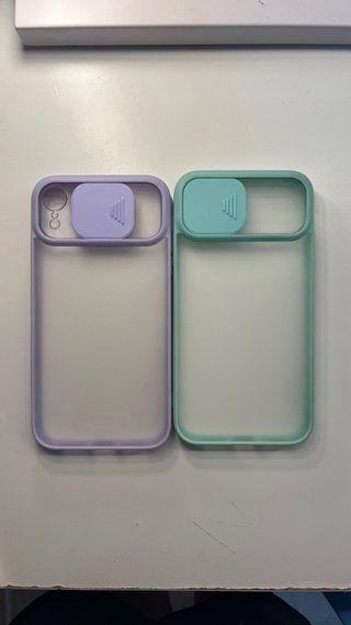 Pack 2 Fundas iPhone XR Azul y Morado