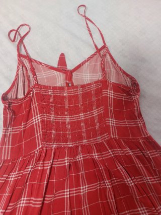 Vestido H&M a cuadros rojo