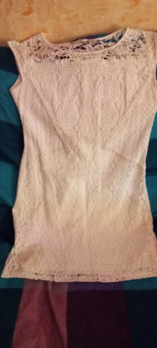 Vestido blanco encaje talla XL