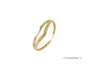 anillo oro 18k con piedra con circonita