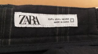 Pantalón cuadros Zara hombre negro/verde.