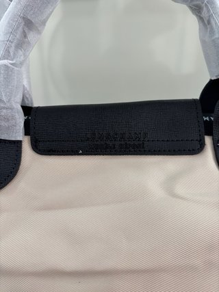 Bolso Longchamp Le Pliage Beige/Negro