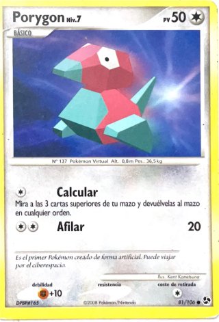 Porygon 81/106 Pokémon TCG Grandes Encuentros 2008