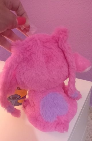 Peluche Ángel Lilo y Stitch Corazón Rosa