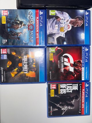 Consola PS4 Negra + Mando + Juegos