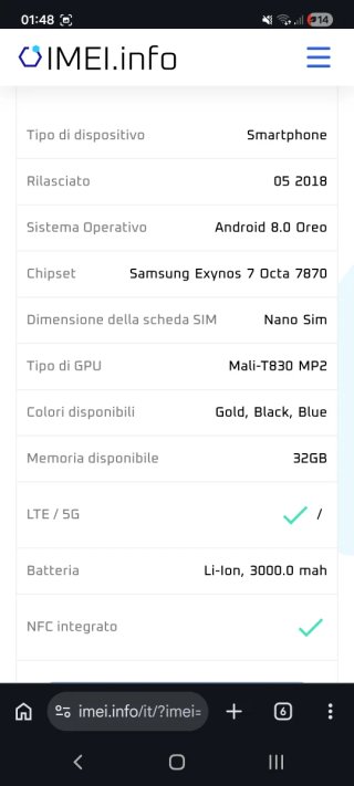 Samsung Galaxy A6 Nero