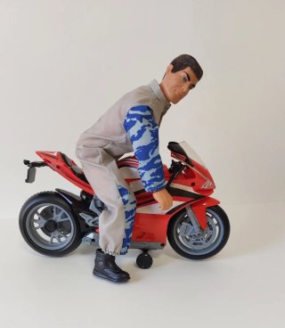Action Man con Moto de Juguete