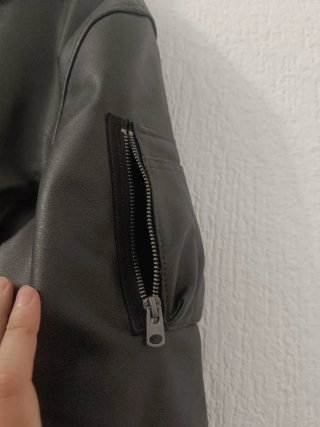 Cazadora Bomber Zara Cuello Borrego Negra Talla L