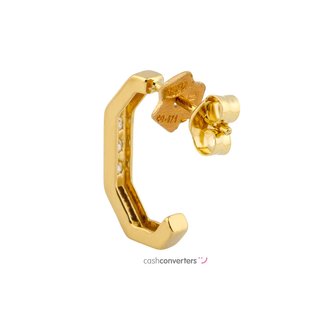 pendientes oro 18k con piedra con circonita