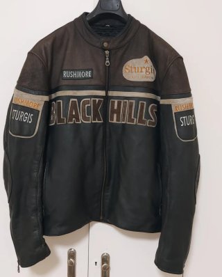 Chaqueta de moto de cuero – Talla XL