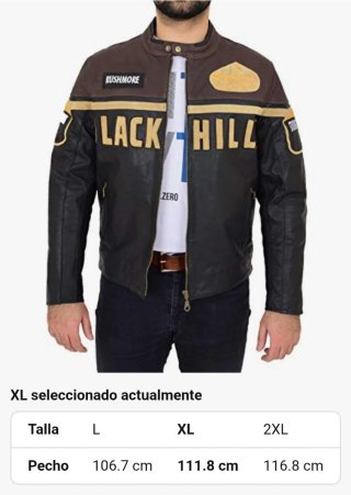Chaqueta de moto de cuero – Talla XL