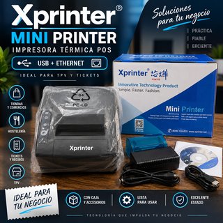 Mini Impresora Térmica Xprinter POS USB+Ethernet