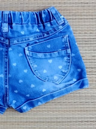 Shorts vaqueros niña Hope Star corazones Talla M