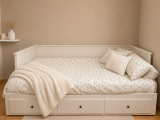 Cama nido Ikea blanca con cajones