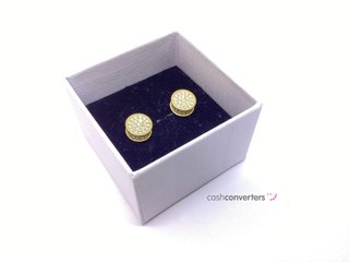 pendientes oro 18k con piedra con circonita