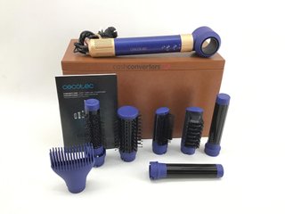 secador pelo cecotec bamba ceramiccare 10 in 1 airglam blue