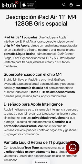 iPad Air 11-inch (M4) Wi-fi