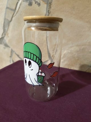 Bicchiere Halloween Fantasma Zucca