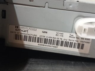 Sistema audio / radio cd SMART FORFOUR