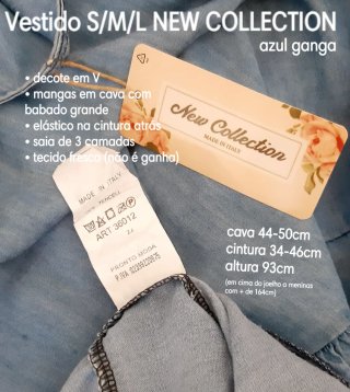 Vestido azul NEW COLLECTION T.U.
