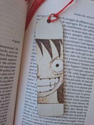 Segnalibro in legno Luffy