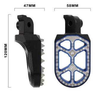 Estriberas moto RC azules y rojas