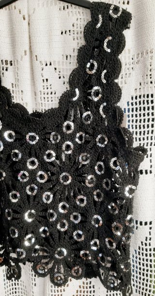 Top Crochê NEW COLLECTION Lantejoulas T.U.