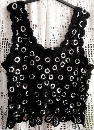 Top Crochê NEW COLLECTION Lantejoulas T.U.