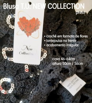 Top Crochê NEW COLLECTION Lantejoulas T.U.