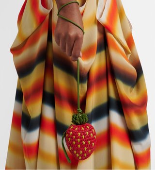 Bolso Mini Loewe Fresa Rafia
