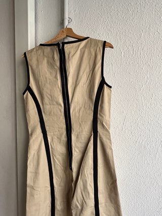 Dolce & Gabbana Vestito Smanicato Beige Nero