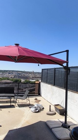 Parasol terraza 3m color vino
