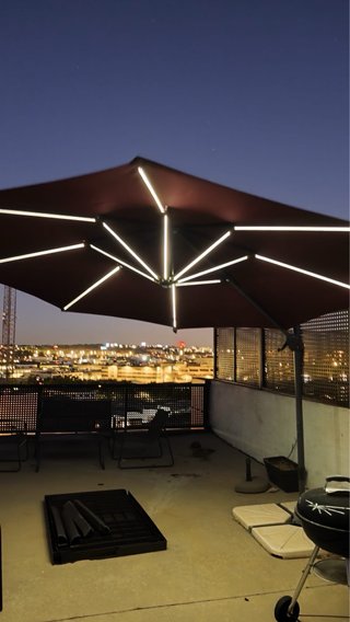 Parasol terraza 3m color vino