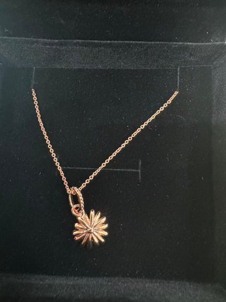 Collar Pandora Flor Rosa y Circonita
