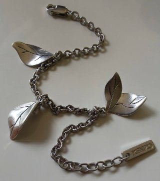 Pulsera Kenzo Vintage Plata 925 Hojas