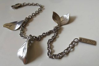 Pulsera Kenzo Vintage Plata 925 Hojas