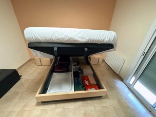 Dormitorio completo madera y negro